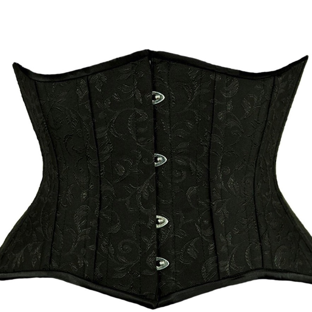 Brocade underbust corset 30 steel boned orchard